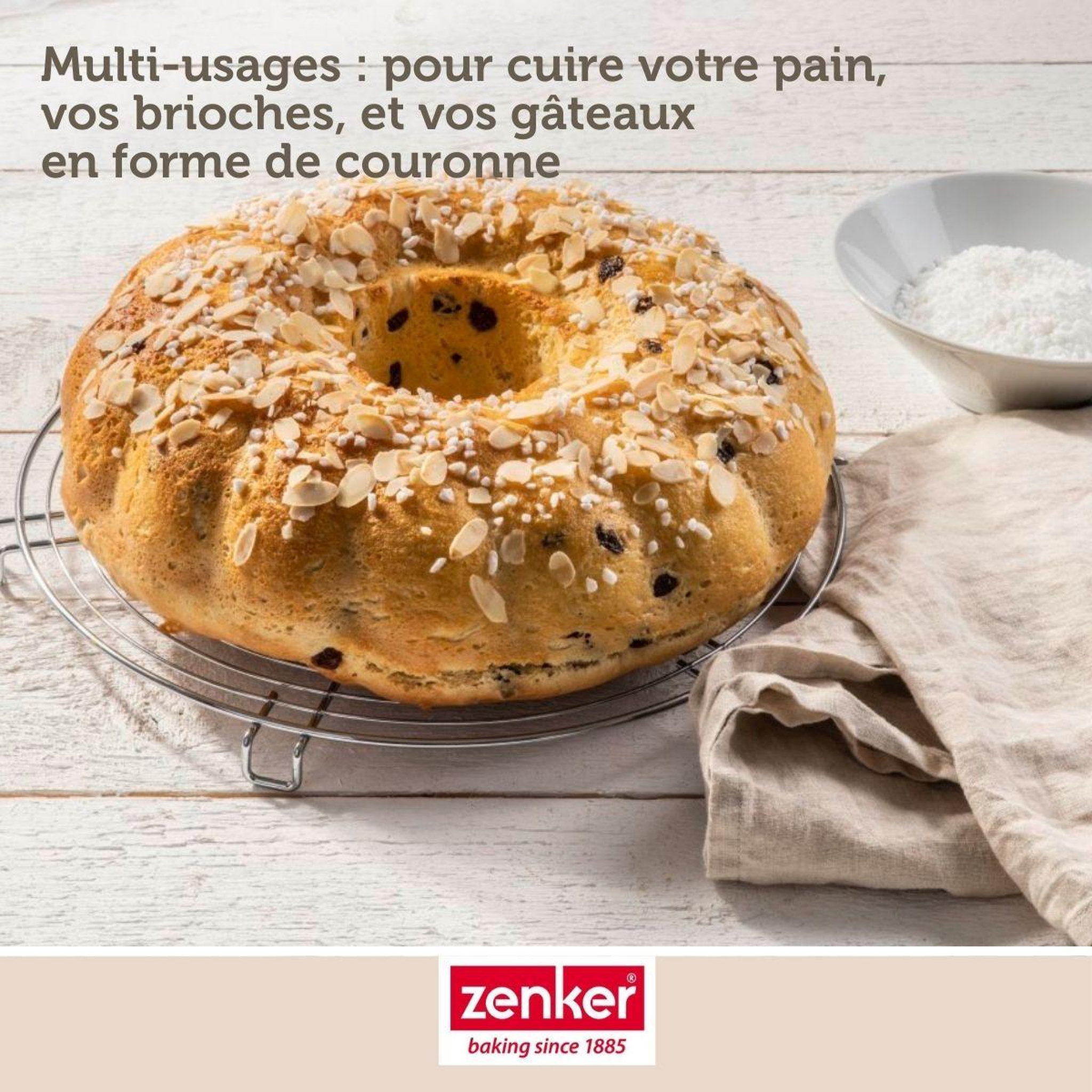 Voir la diapositive 4 : ZENKER Moule à pain avec cheminée 32 cm zenker black metallic