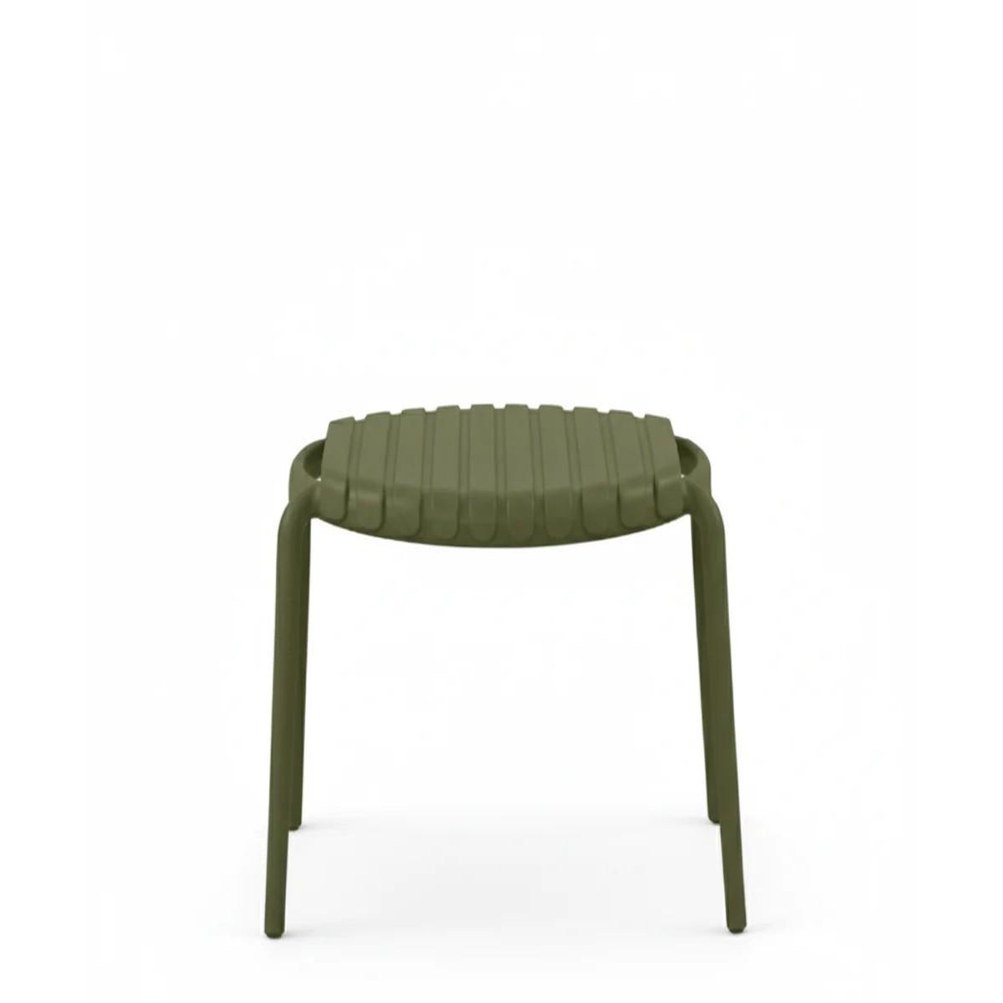 Jardiline Table basse de jardin ronde en résine PP 50 % recyclé Joysxee - Ø50 cm - Vert sauge - Jardiline