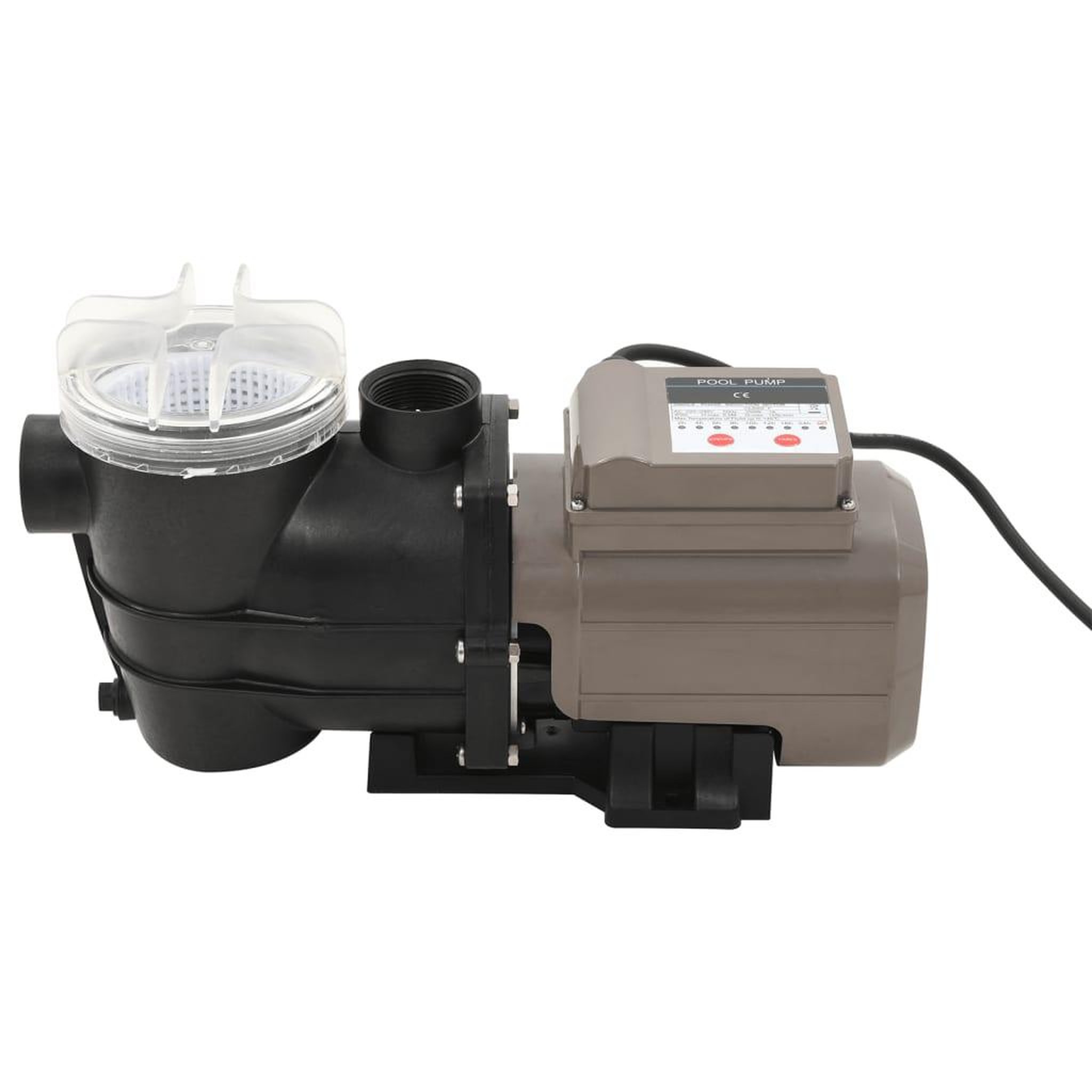 Voir la diapositive 2 : VIDAXL Pompe de piscine avec minuterie noir 0,25 ch  8000 l / h