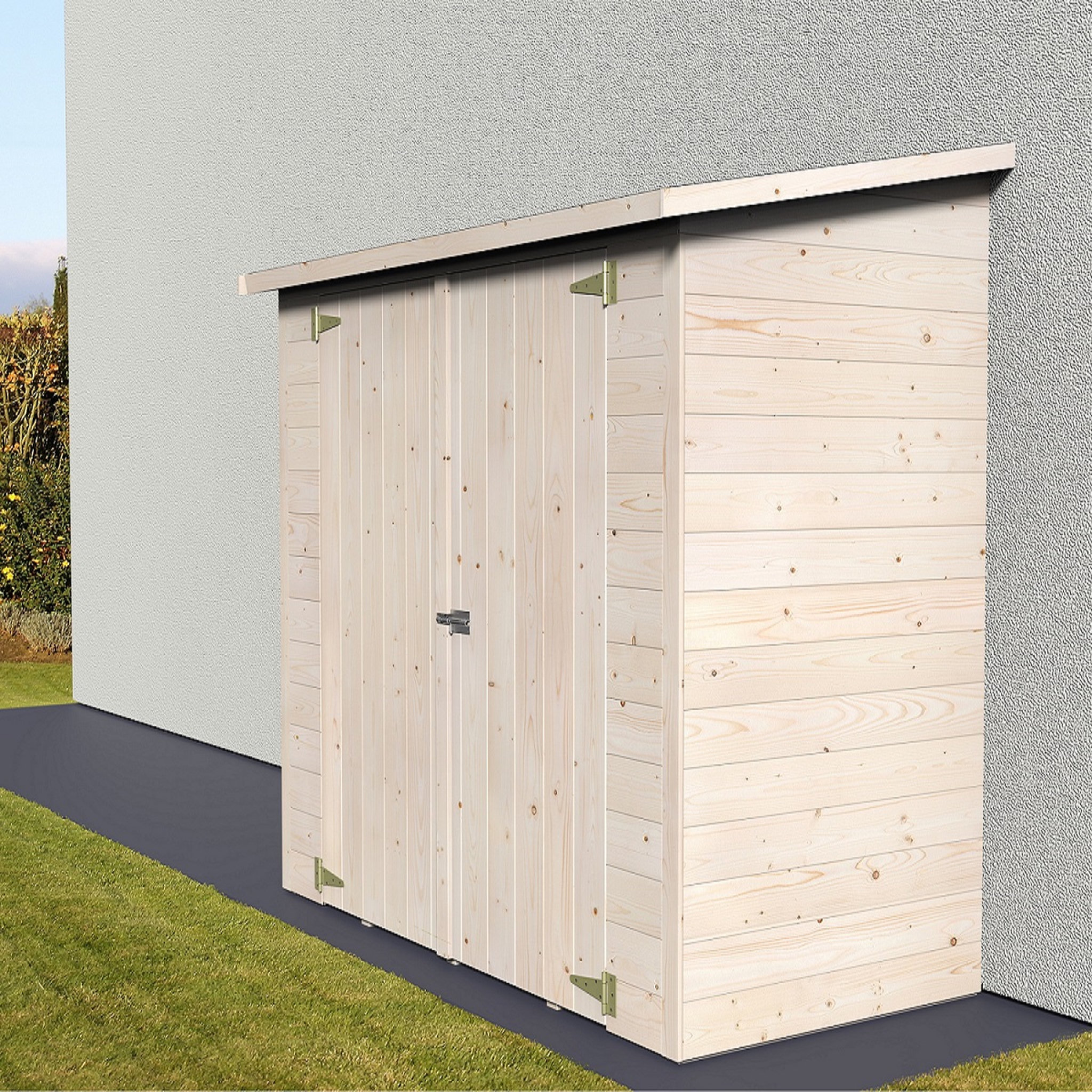 Voir la diapositive 1 : DECOR ET JARDIN Remise adossée bois 1.38m²