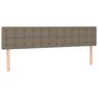 Voir la diapositive 4 : VIDAXL Tete de lit a LED Taupe 200x5x78/88 cm Tissu