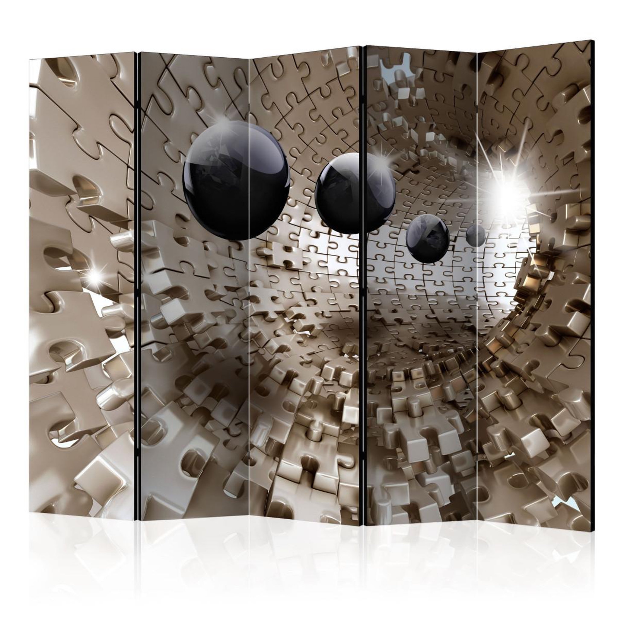 Voir la diapositive 1 : Paris Prix Paravent 5 volets  golden jigsaw  172x225cm
