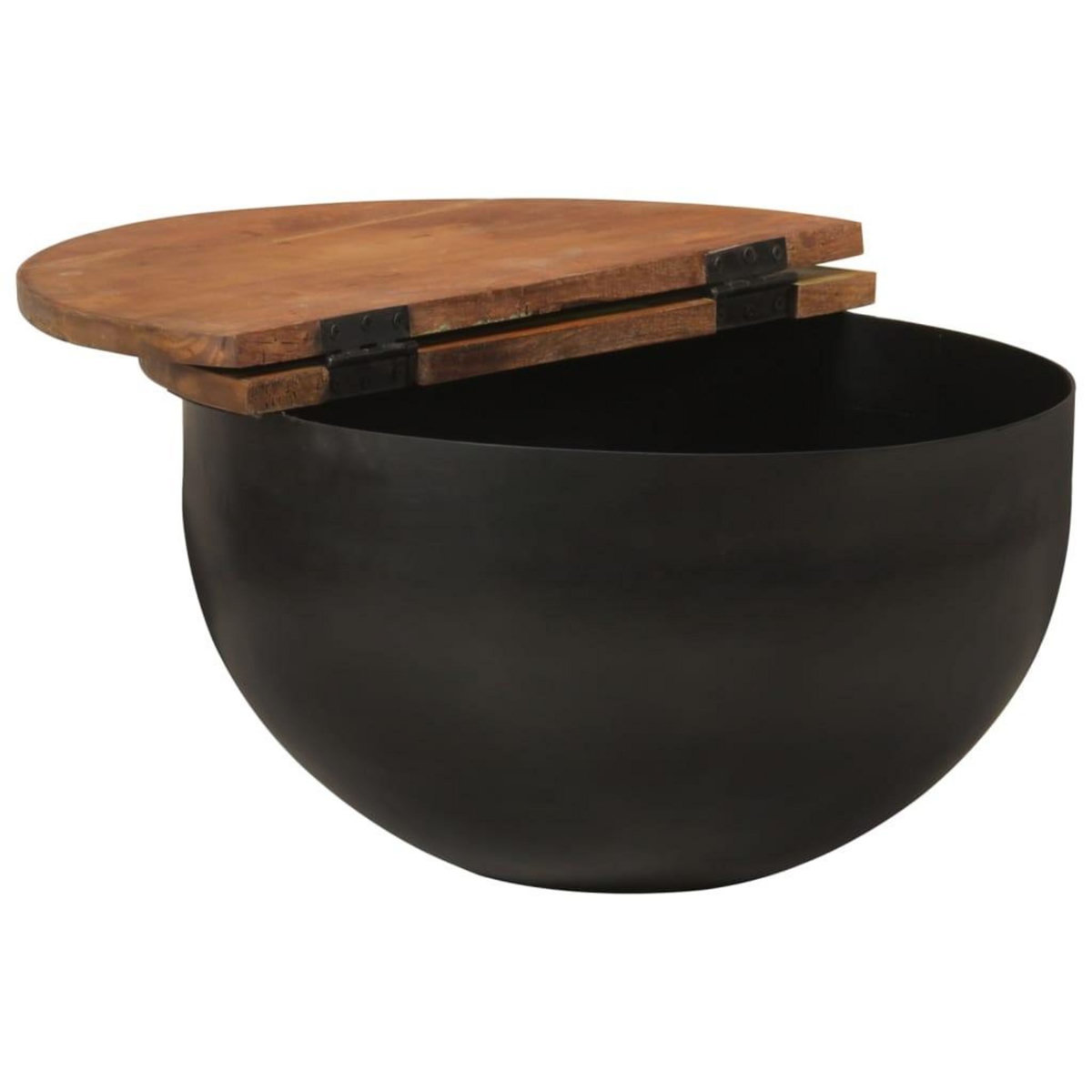 VIDAXL Table basse noir 50x27 cm bois de recuperation massif