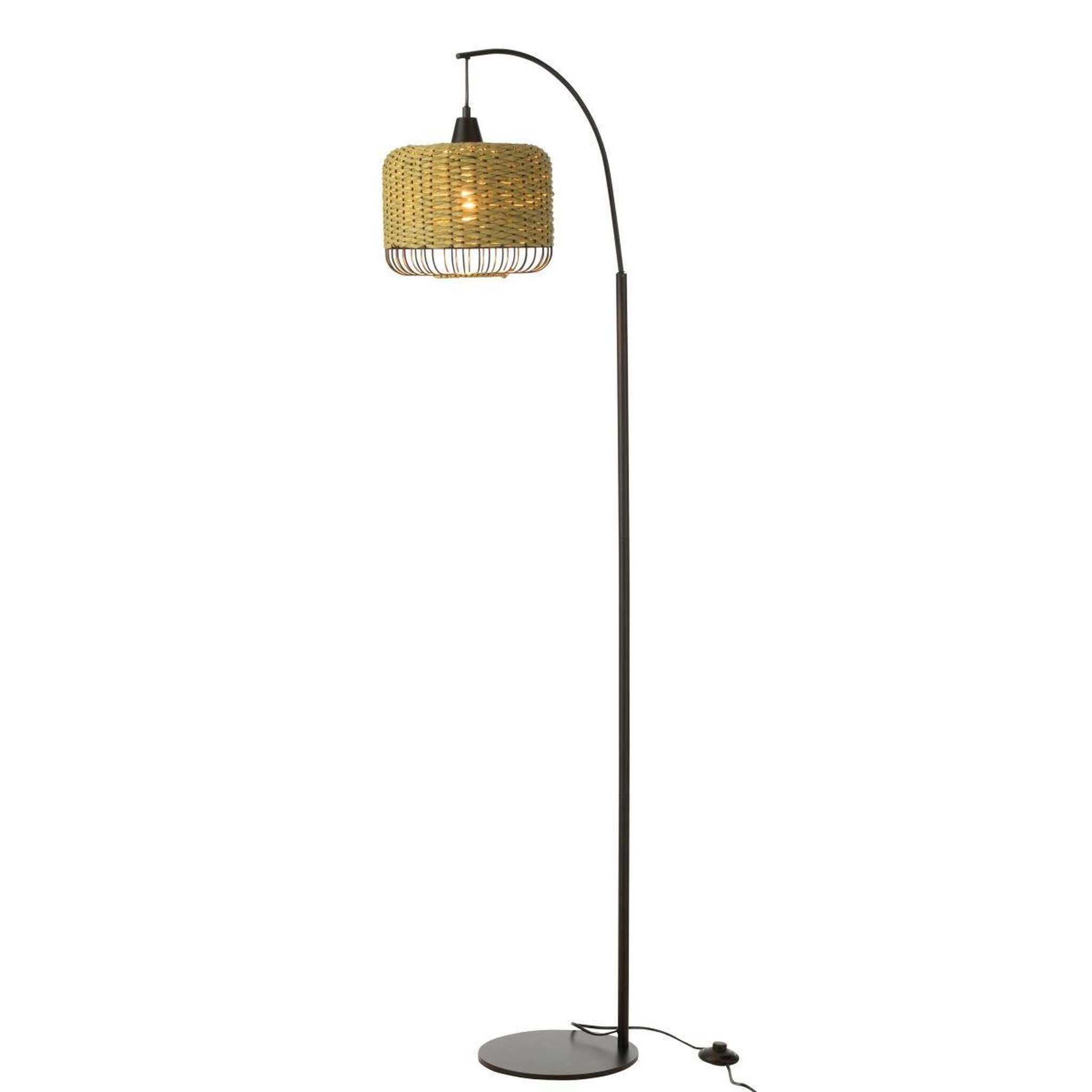 Voir la diapositive 2 : J-LINE Lampadaire lanterne en métal  eldon  168cm vert