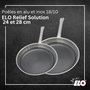 Voir la diapositive 2 : ELO Lot de 2 poêles Elo Relief Solution 24 cm et 28 cm en inox sans PFAS