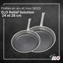 Voir la diapositive 2 : ELO Lot de 2 poêles Elo Relief Solution 24 cm et 28 cm en inox sans PFAS