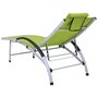 VIDAXL Chaise longue Aluminium textilene Vert