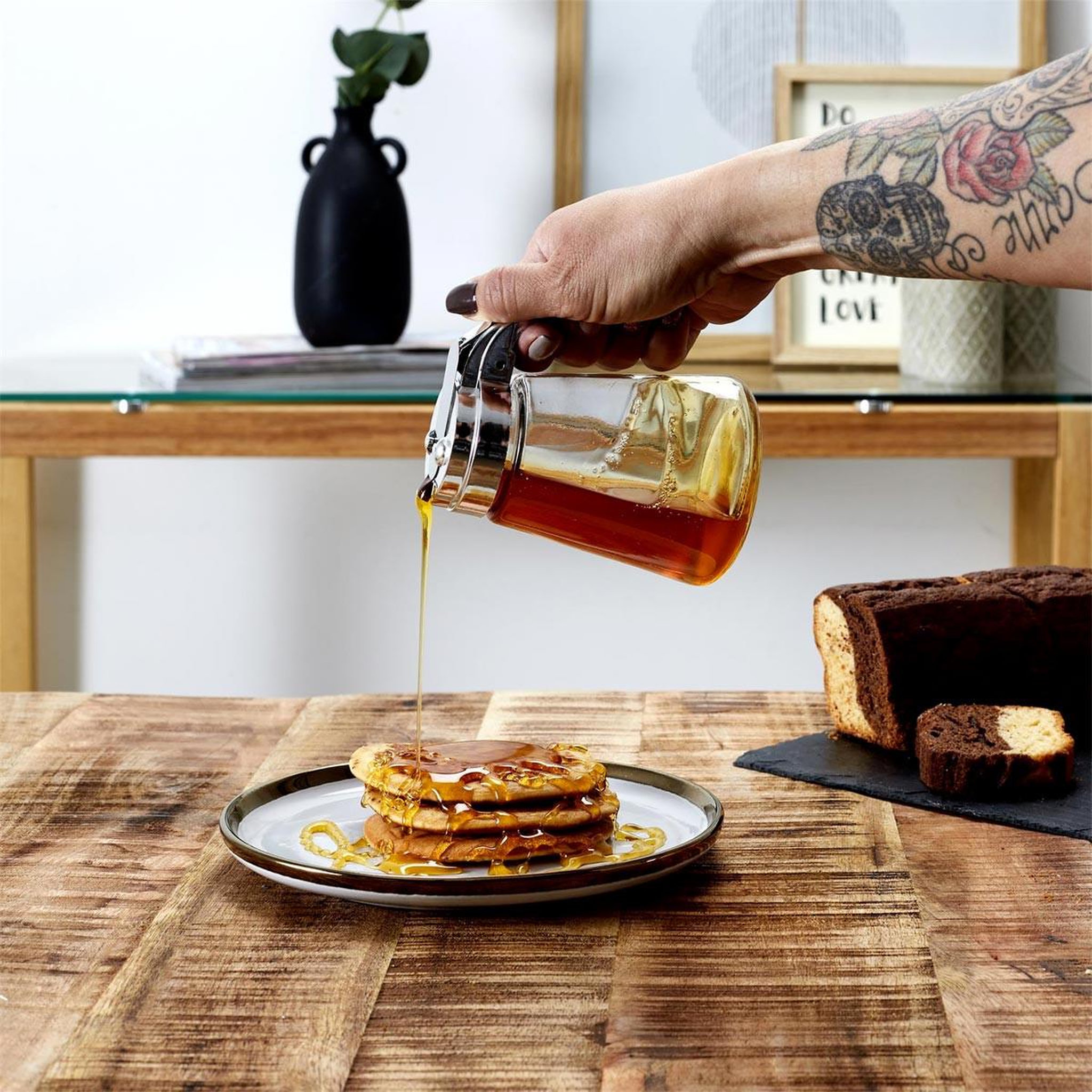 Voir la diapositive 2 : Lily Cook Verseur à miel en verre  honey  30cl transparent