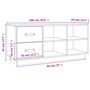 Voir la diapositive 6 : VIDAXL Banc a chaussures Blanc 100x34x45 cm Bois de pin massif