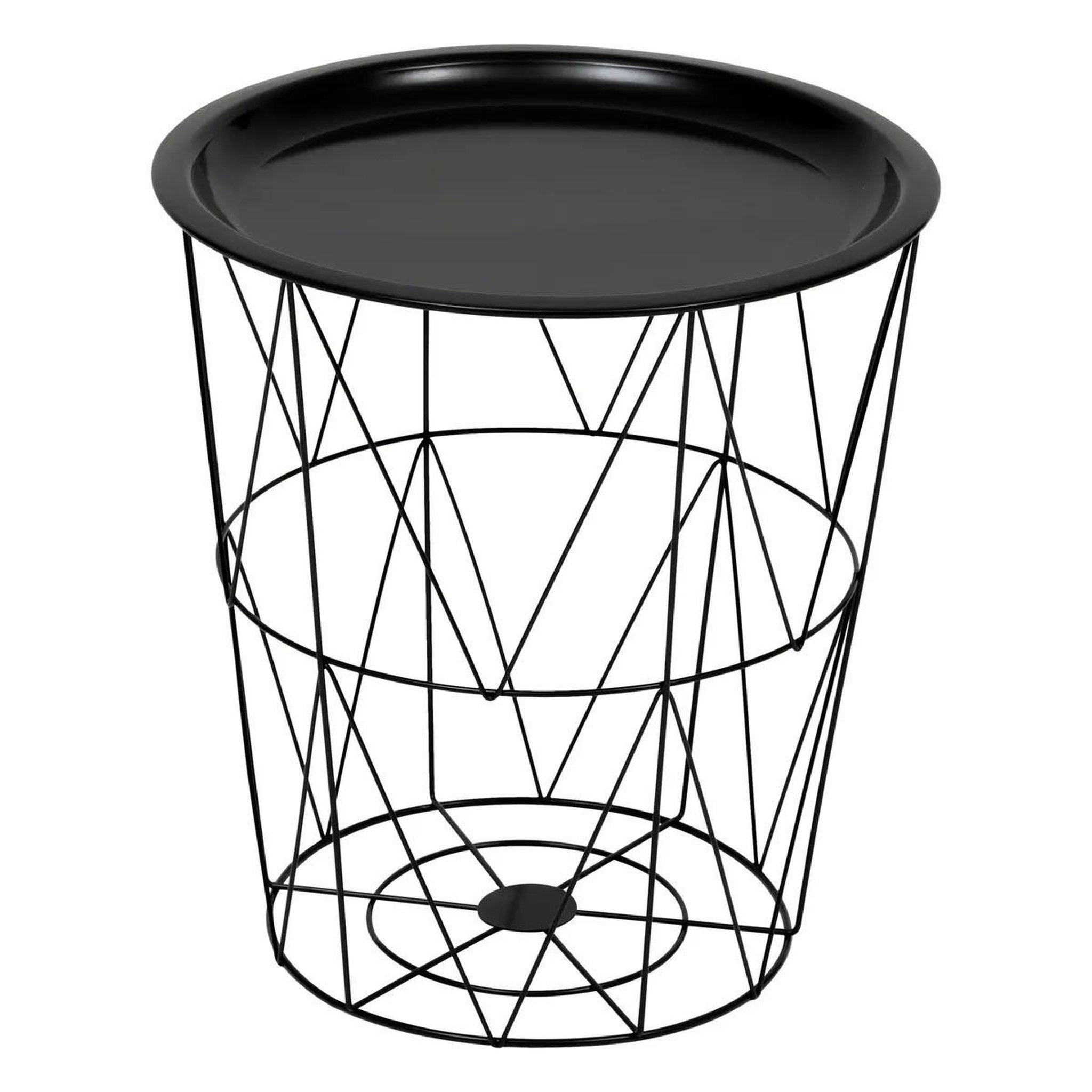 ATMOSPHERA Table d'appoint en métal  kumi  40cm noir
