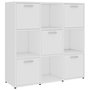 Voir la diapositive 2 : VIDAXL Bibliotheque Blanc 90x30x90 cm Bois d'ingenierie
