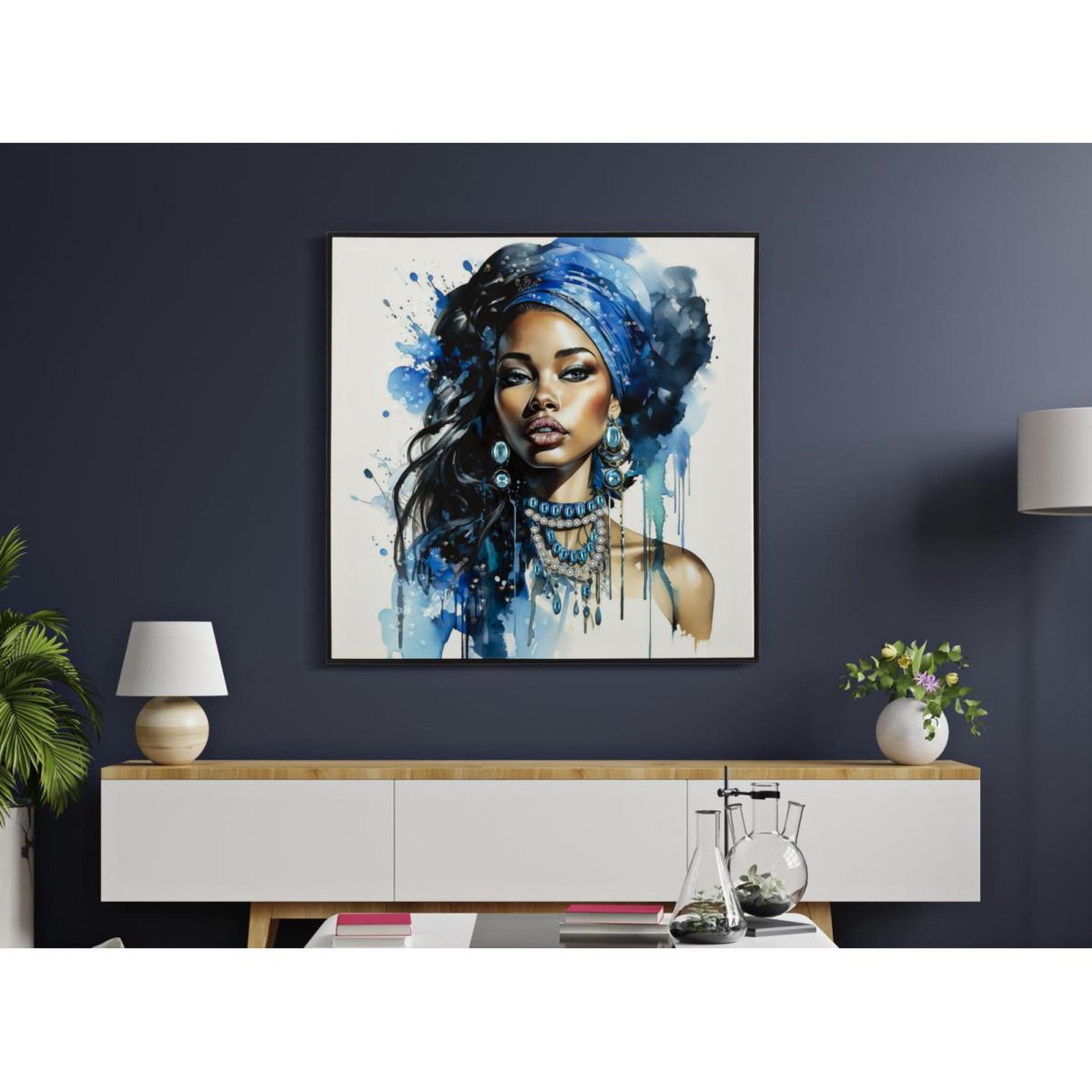 Voir la diapositive 6 : Paris Prix Tableau imprimé déco  altea  82x82cm multicolore