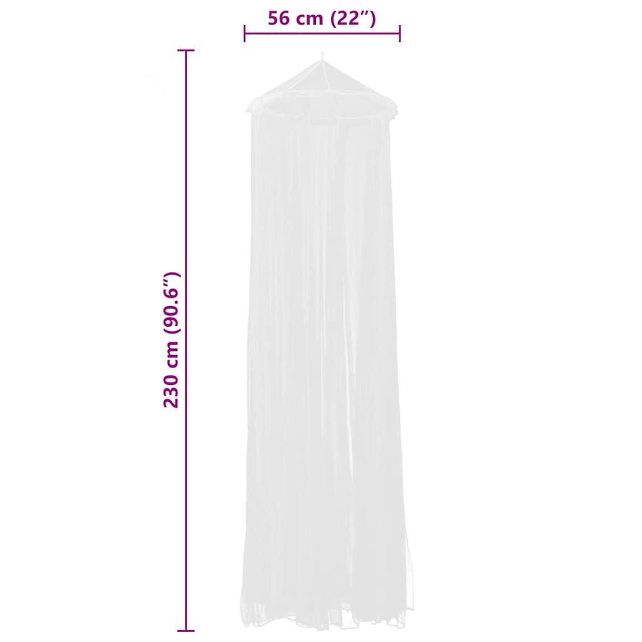 Voir la diapositive 6 : VIDAXL Moustiquaire 2 pcs rond 56x325x230 cm