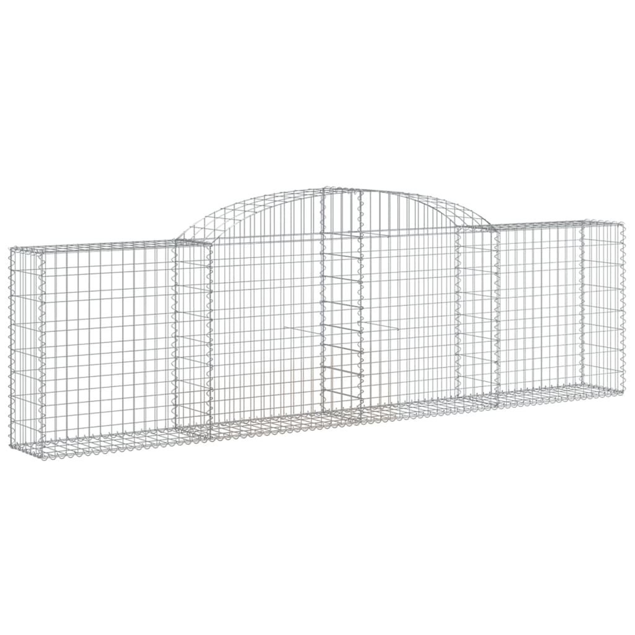 Voir la diapositive 3 : VIDAXL Paniers a gabions arques 8 pcs 300x30x80/100 cm fer galvanise