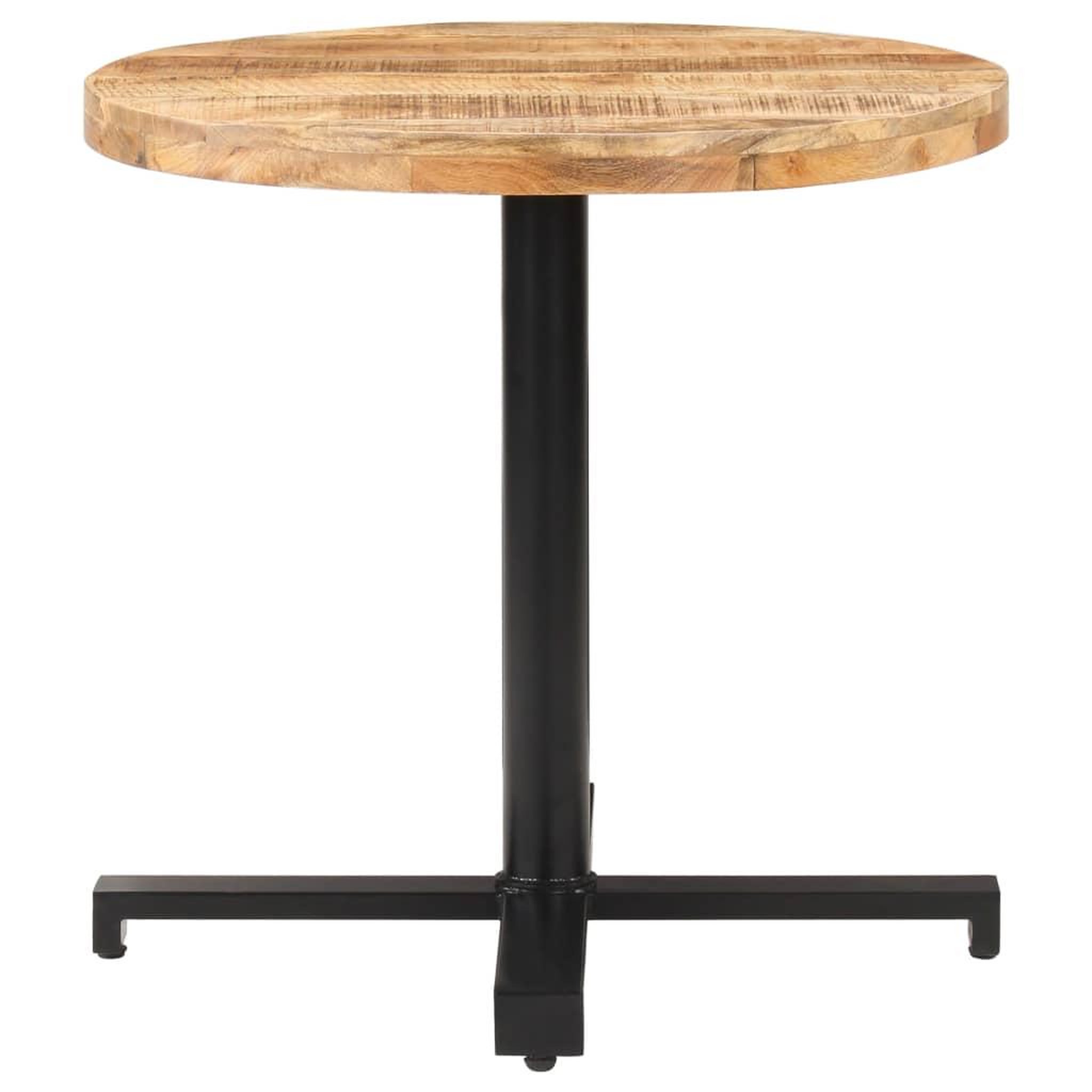 Voir la diapositive 2 : VIDAXL Table de bistro Ronde Ø80x75 cm Bois de manguier brut