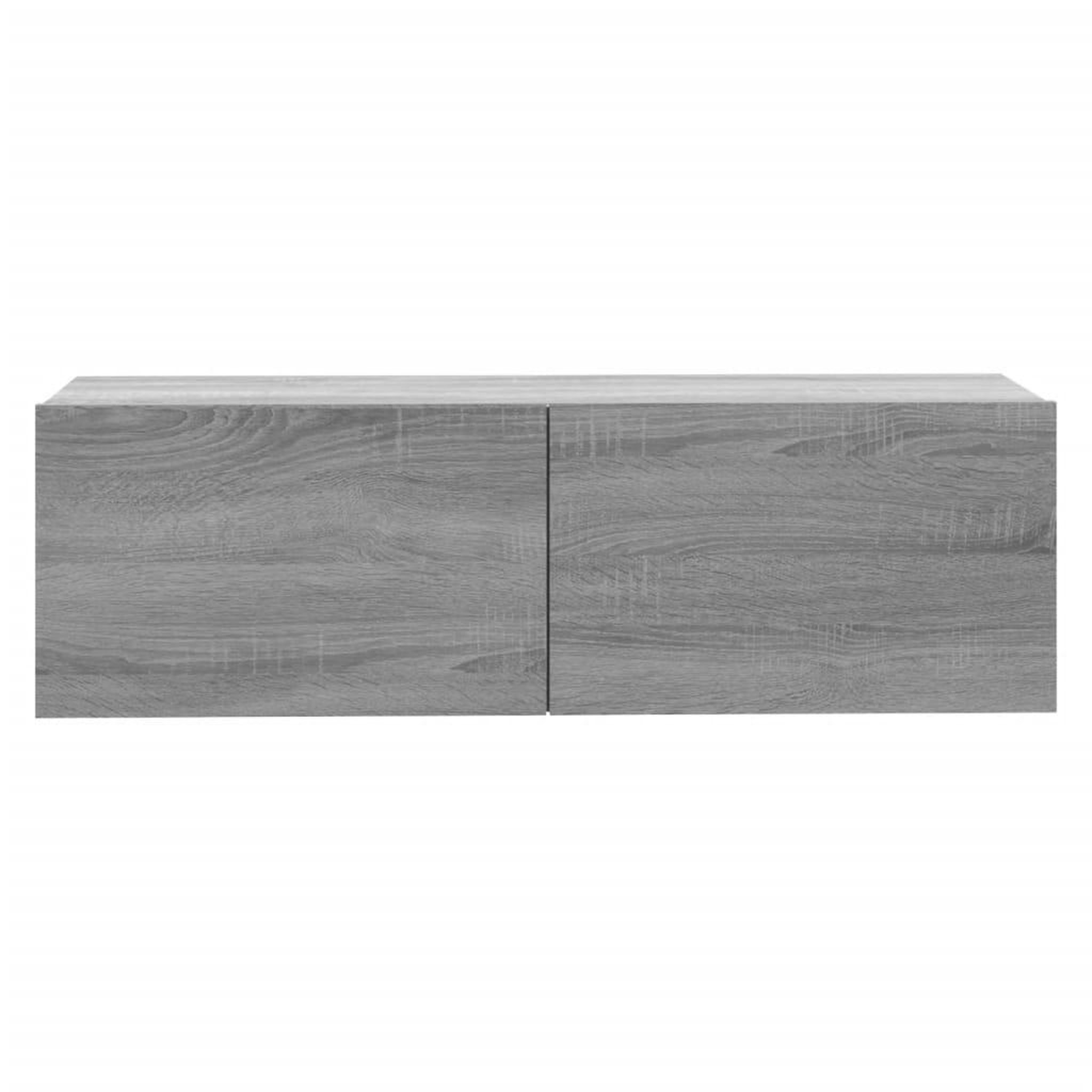 Voir la diapositive 5 : VIDAXL Armoire murale TV Sonoma gris 100x30x30 cm Bois d'ingenierie