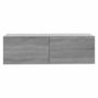 Voir la diapositive 5 : VIDAXL Armoire murale TV Sonoma gris 100x30x30 cm Bois d'ingenierie