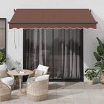 VIDAXL Auvent retractable automatique marron 350x250 cm