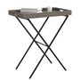 Voir la diapositive 4 : VIDAXL Table a plateau pliable gris 65x40x75 cm resine tressee