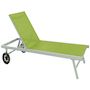 Voir la diapositive 1 : Habitat et Jardin Bain de soleil Alu / Textilene  Bella  avec roues - Vert