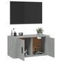Voir la diapositive 5 : VIDAXL Meuble TV mural Sonoma gris 80x34,5x40 cm