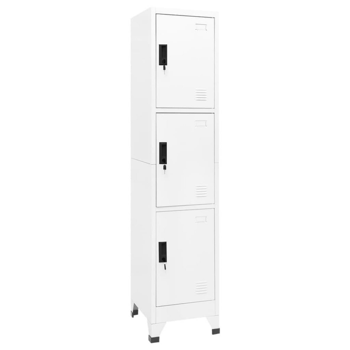 VIDAXL Armoire a casiers Blanc 38x45x180 cm Acier