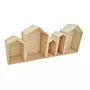 Graine créative Etagère en bois 5 blocs maison 50 x 8 x 20 cm