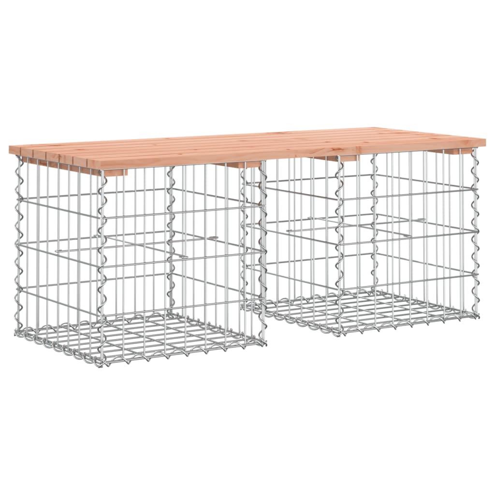 Voir la diapositive 5 : VIDAXL Banc de jardin design gabion 103x44x42cm bois massif de douglas