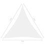 VIDAXL Voile de parasol tissu oxford triangulaire 3x3x3 m blanc