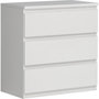 Voir la diapositive 1 : MARKET24 Commode CHELSEA 3 Tiroirs - Couleur blanc mat - L 77,2 x P 42 x H 79,9 cm