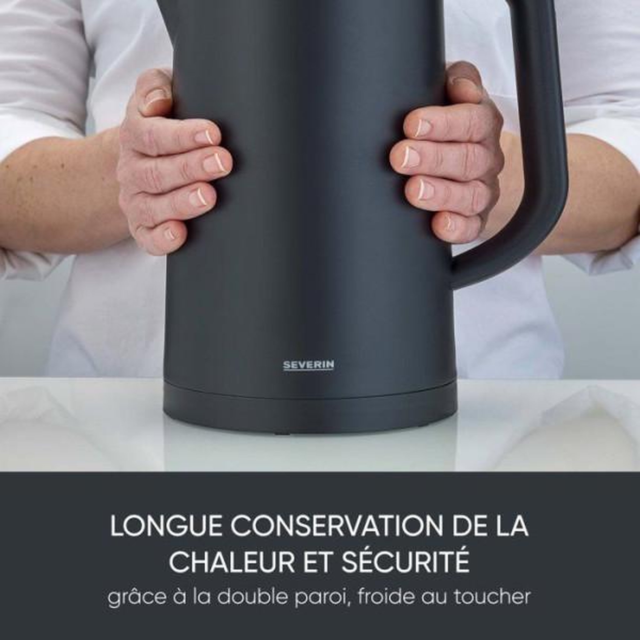 Voir la diapositive 3 : SEVERIN Bouilloire sans fil 1.7l 2200w noir - WK3483