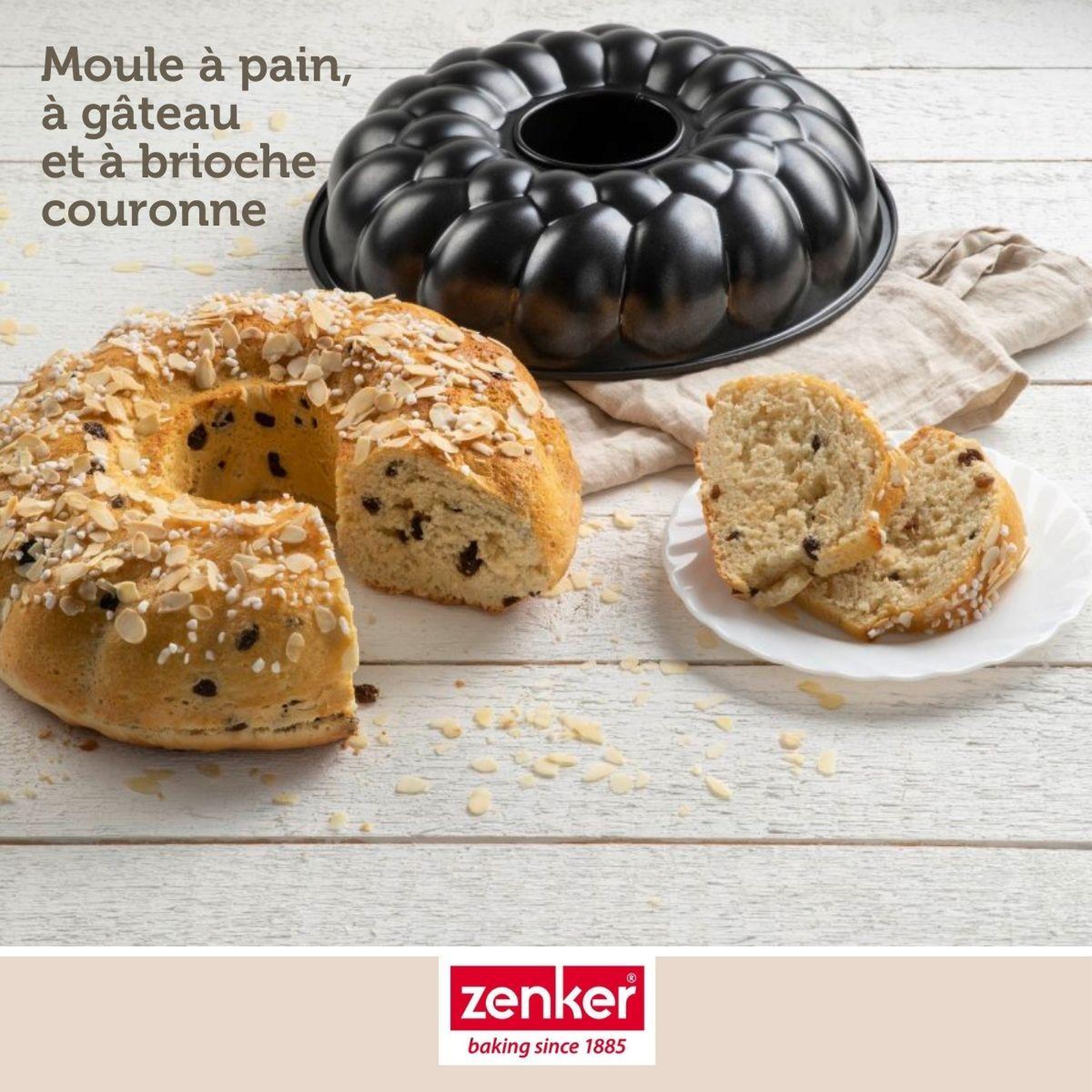 Voir la diapositive 2 : ZENKER Lot de 2 moules à gâteaux 32/32 cm en acier black mettallic black mettallic zenker  black mettallic