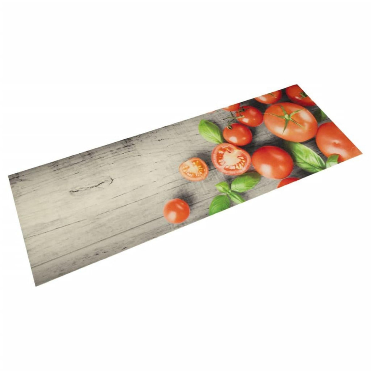 VIDAXL Tapis de cuisine lavable impression de tomates 60x180cm velours