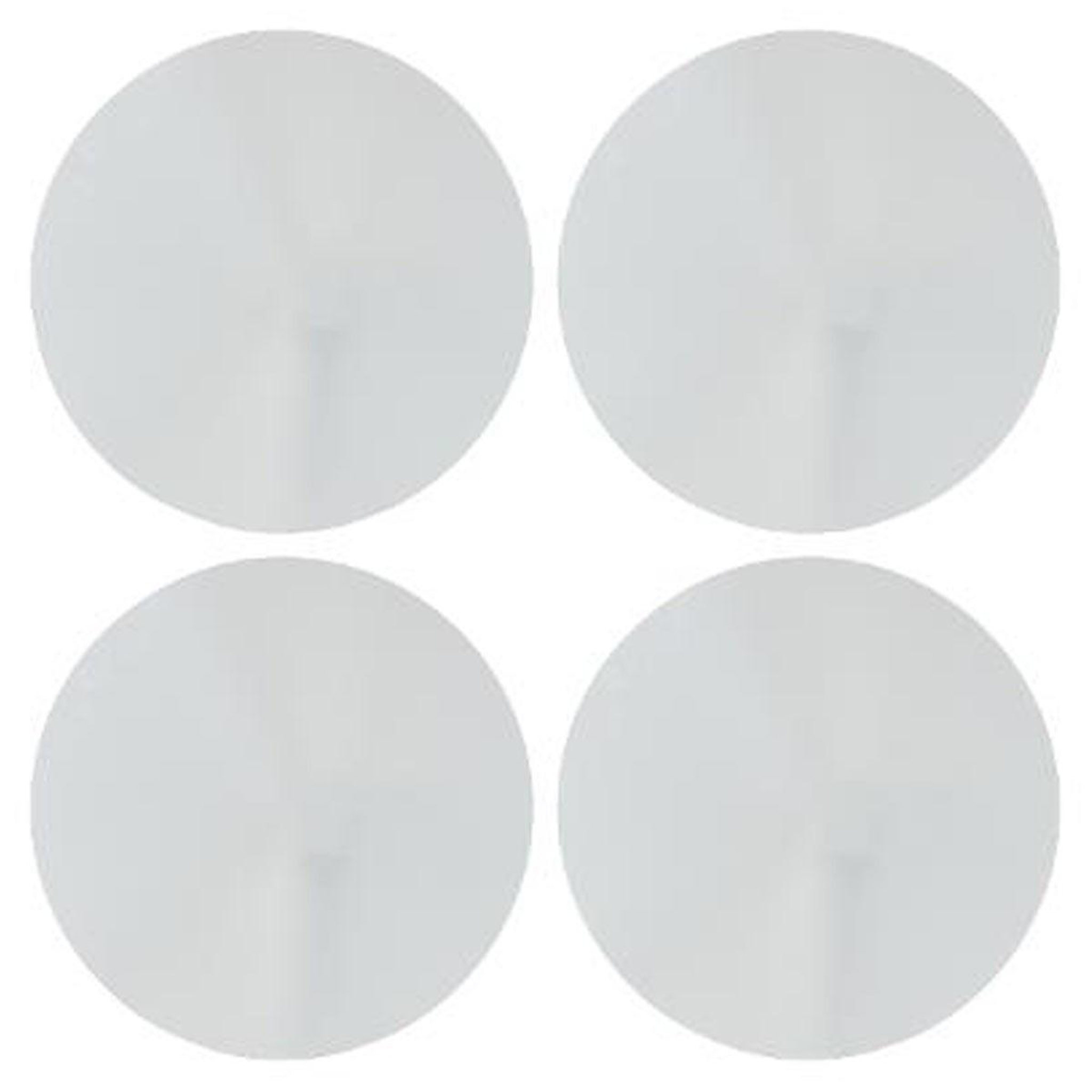 ATMOSPHERA Lot de 4 miroirs adhésifs  rond  20x20cm argent