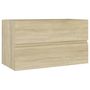 Voir la diapositive 2 : VIDAXL Armoire d'evier Chene sonoma 80x38,5x45 cm Bois d'ingenierie