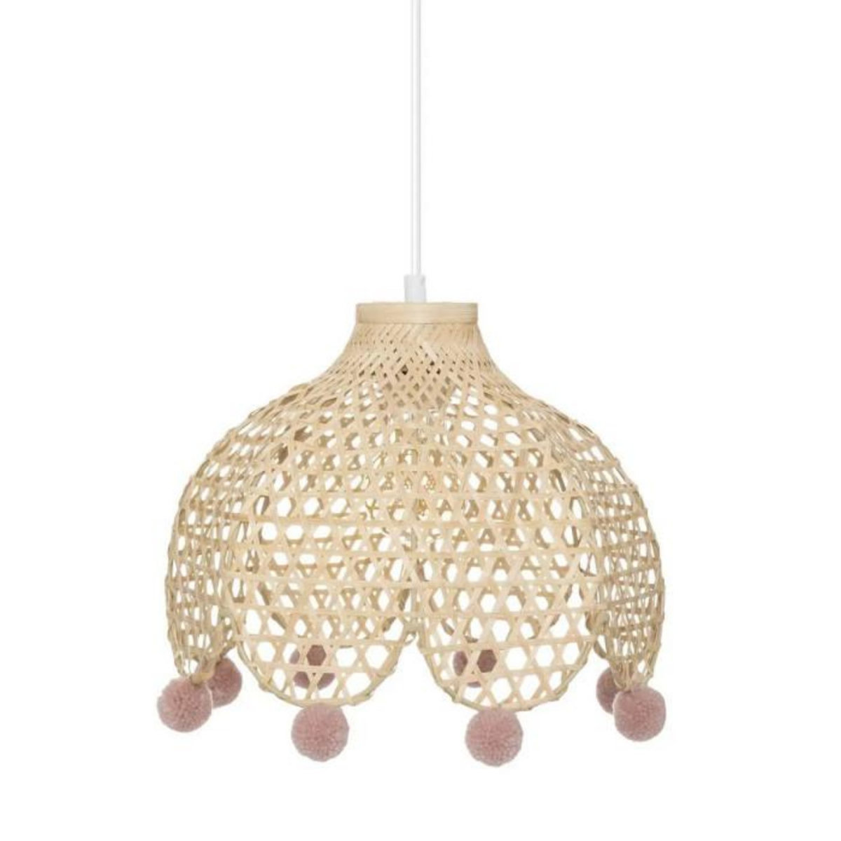 Atmosphera Kids Lampe Suspension Bambou  Campagne  28cm Beige