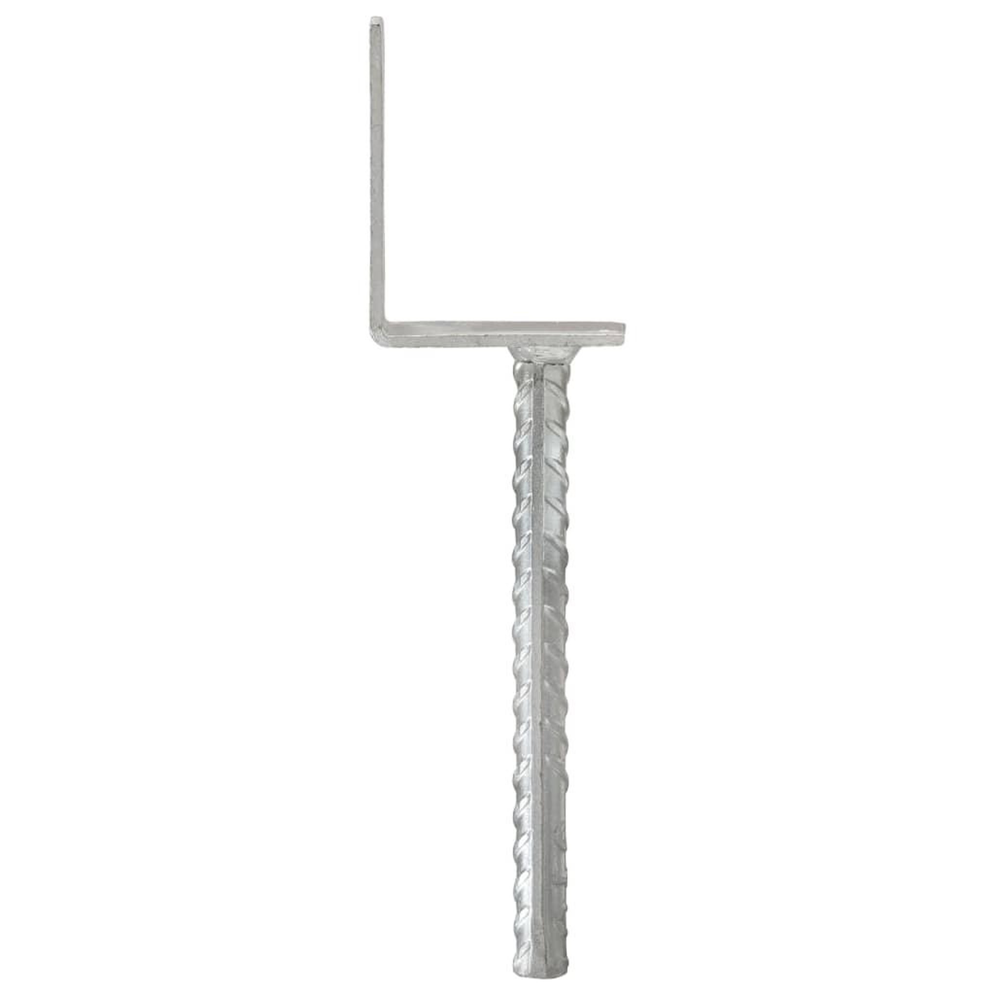 Voir la diapositive 3 : VIDAXL Piquets de cloture 6 pcs Argente 8x6x30 cm Acier galvanise