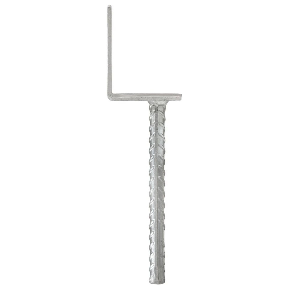 VIDAXL Piquets de cloture 6 pcs Argente 8x6x30 cm Acier galvanise