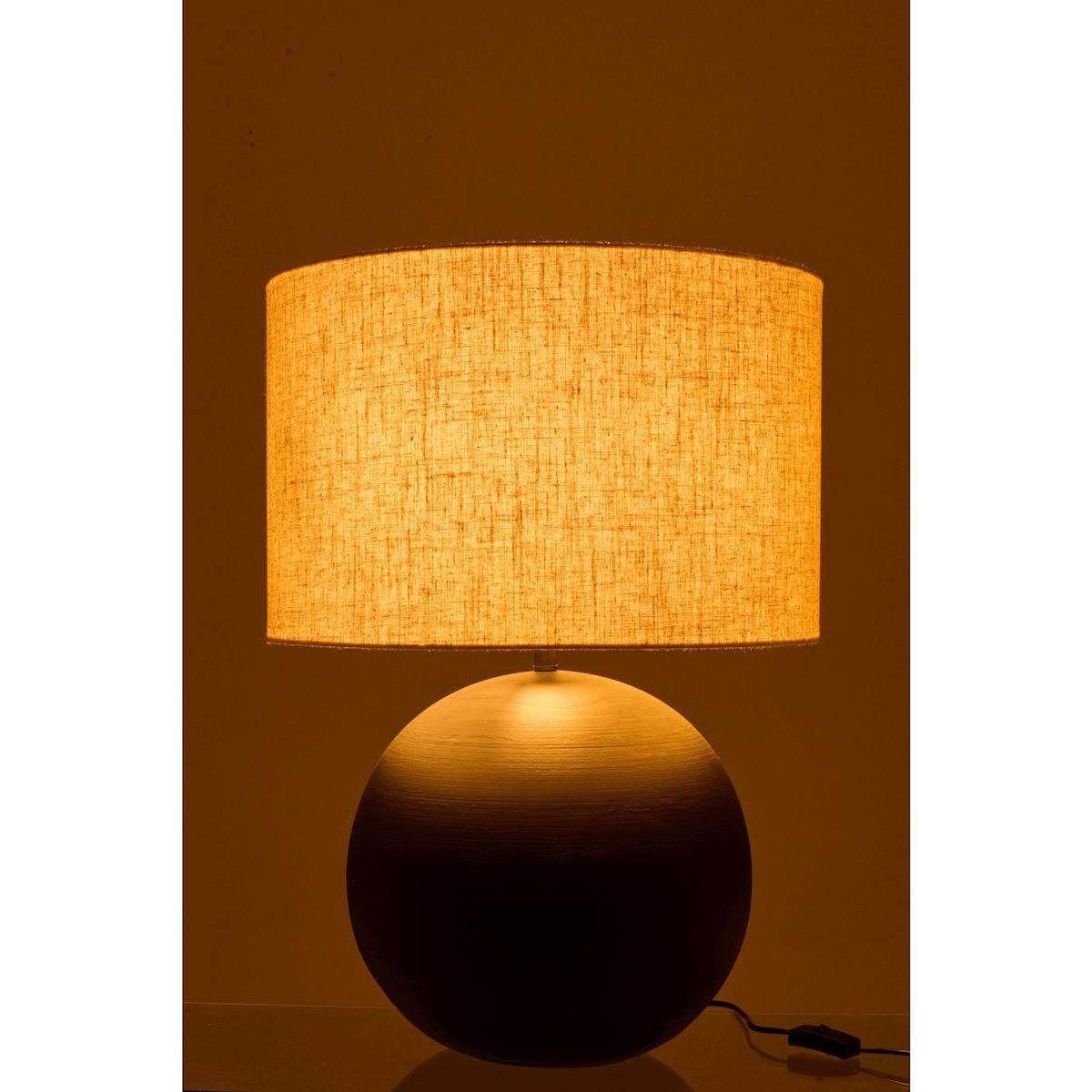 Paris Prix Lampe à Poser en Céramique  Balle  62cm Noir