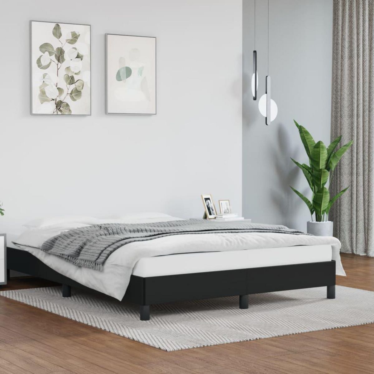 VIDAXL Cadre de lit sans matelas noir 140x190 cm similicuir