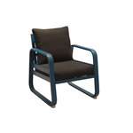 Proloisirs Fauteuil détente de jardin Tonio bleu/gris - Aluminium - coussins déhoussables