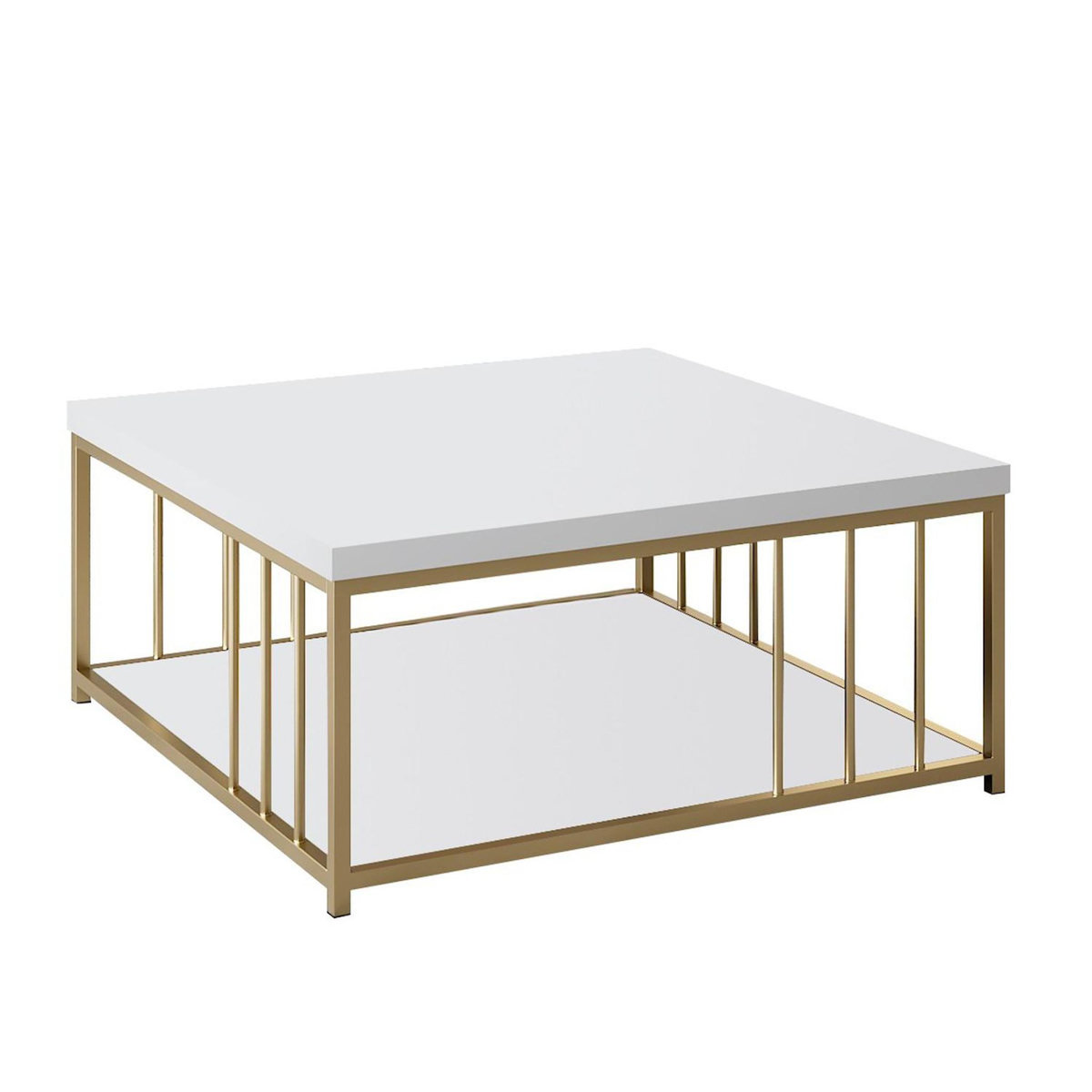 Habitat et Jardin Table basse en bois  Zenn  - 90 x 39 x 40 cm - Or blanc