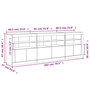 Voir la diapositive 6 : VIDAXL Buffet avec lumieres LED chene sonoma 202x37x67 cm