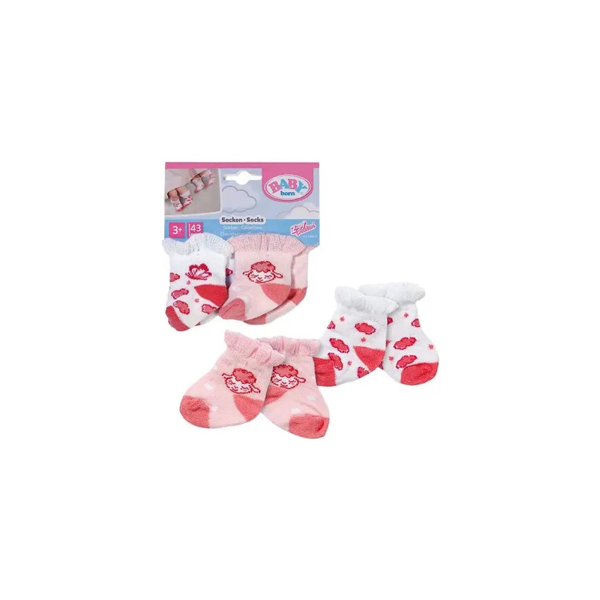 Voir la diapositive 4 : Zapf Creation BABY born Chaussettes agneau pour poupée de 43 cm