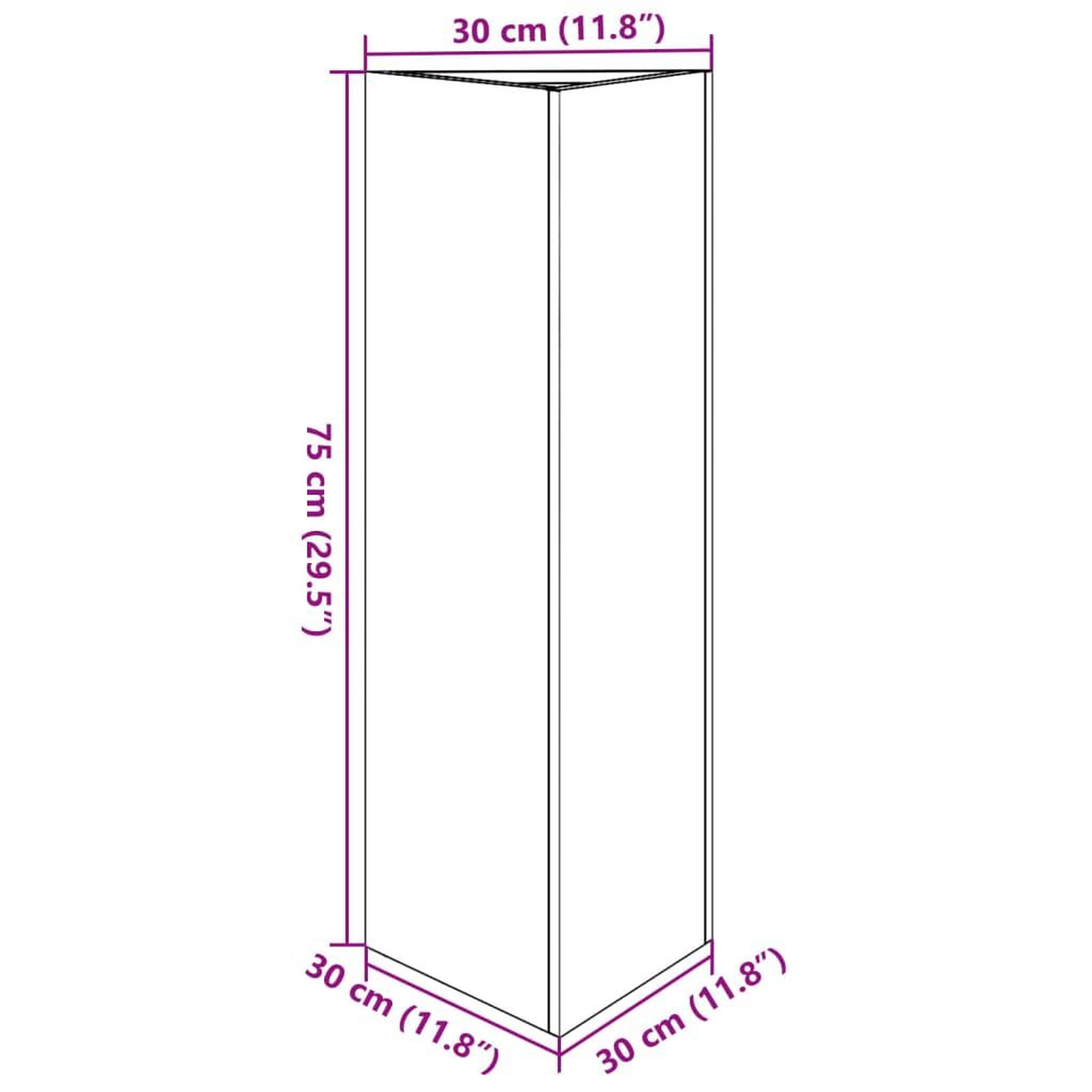 Voir la diapositive 6 : VIDAXL Jardiniere blanc triangulaire 30x26x75 cm acier
