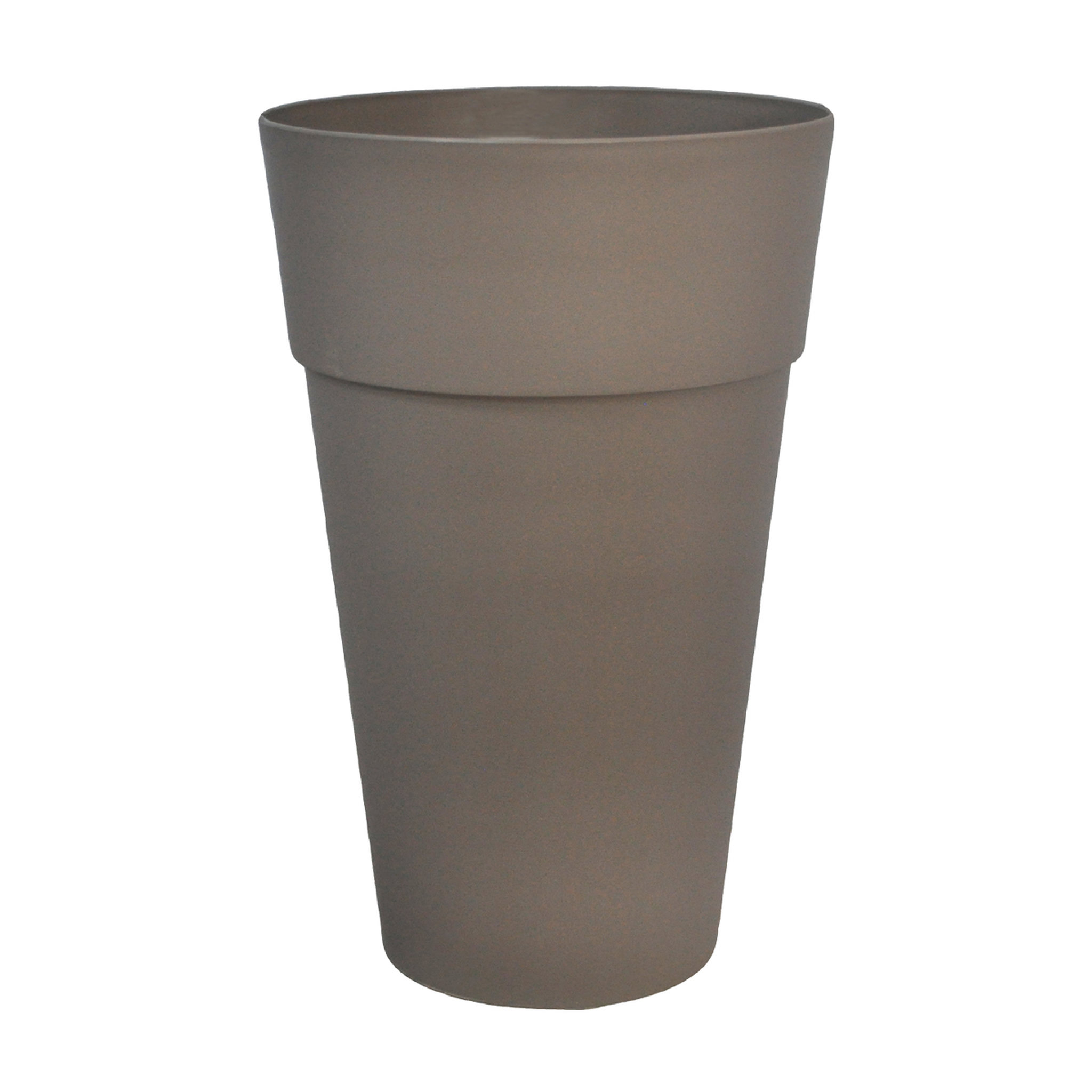 Telcom  Pot en plastique rond ICFAL diam 35 H51 cm taupe