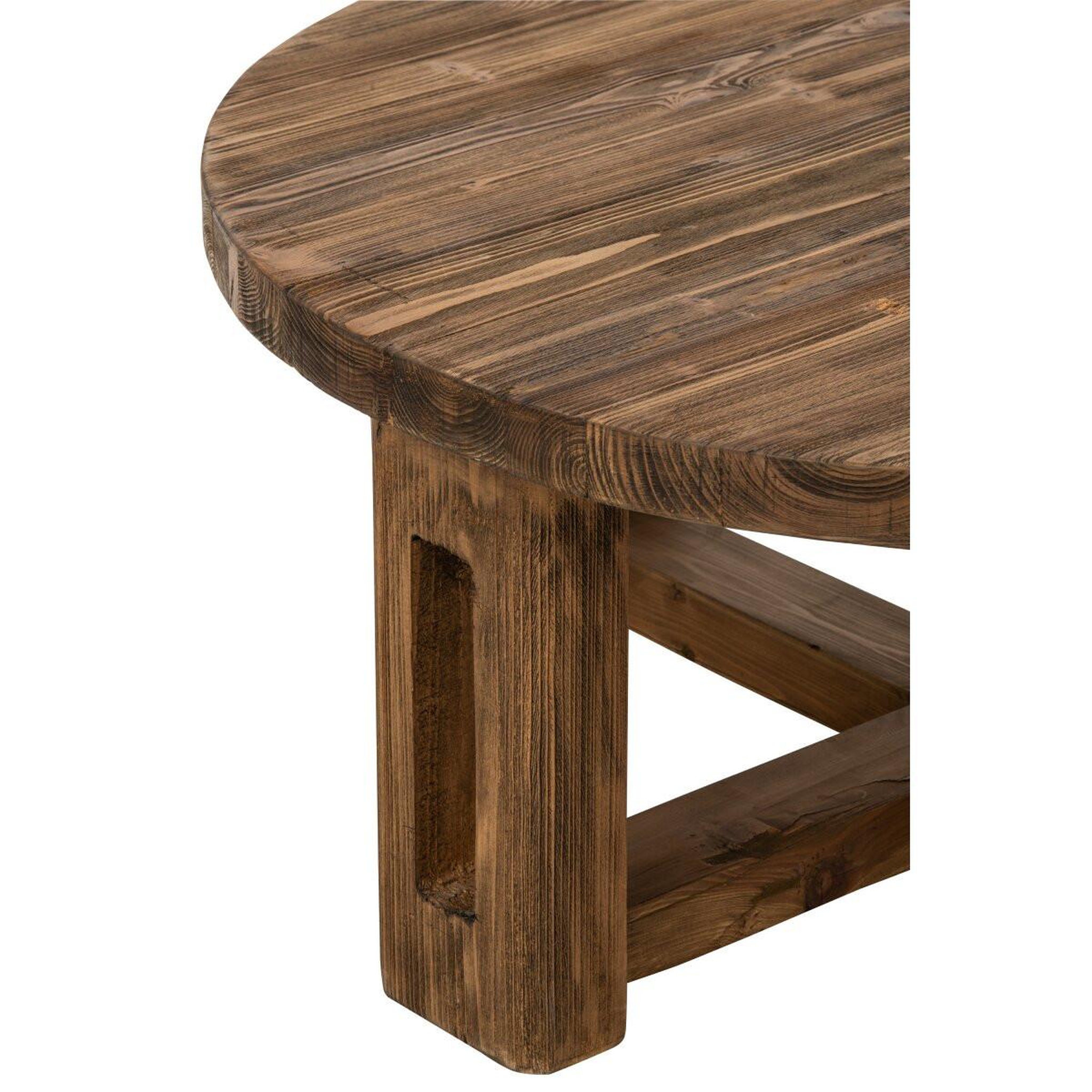 Voir la diapositive 3 : J-LINE Table basse en bois  dorothée  105cm marron