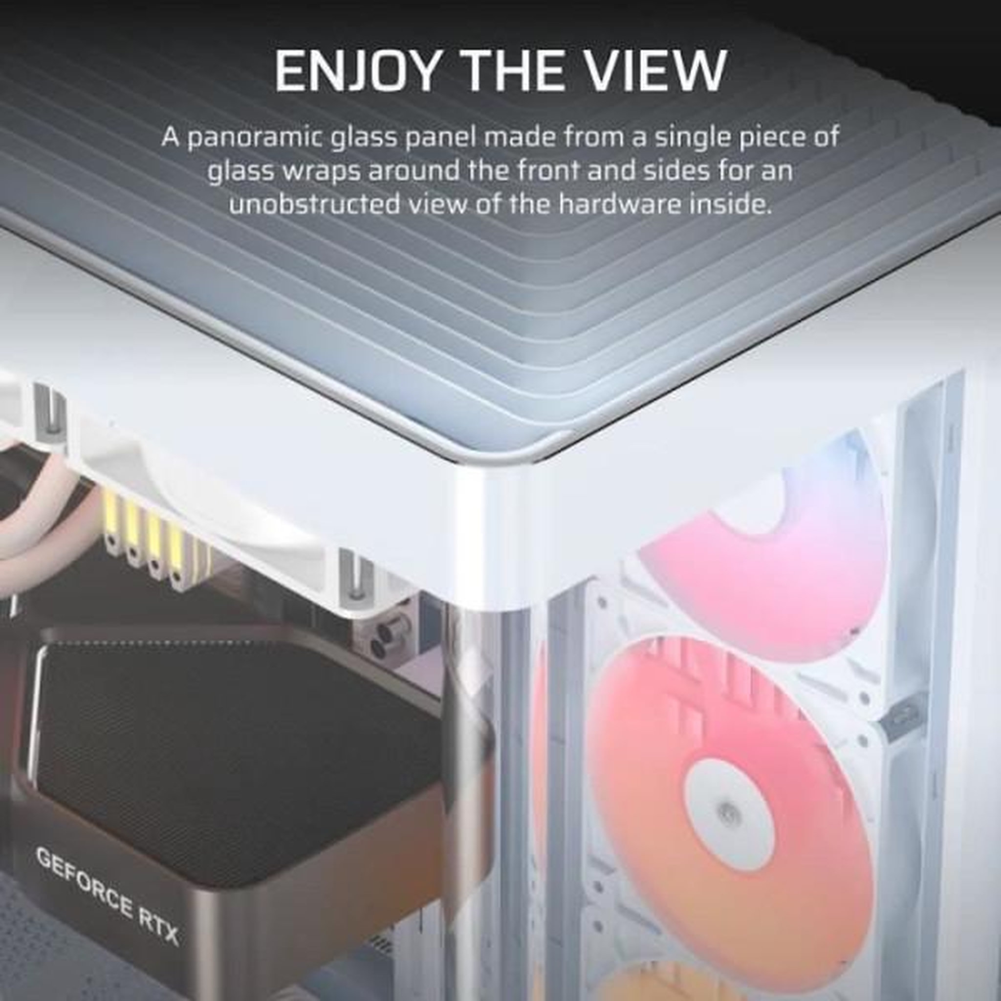 Voir la diapositive 3 : Corsair Boitier pc - corsair - frame 4500x rs-r argb tempered glass mid-tower - 2 radiateurs - blanc