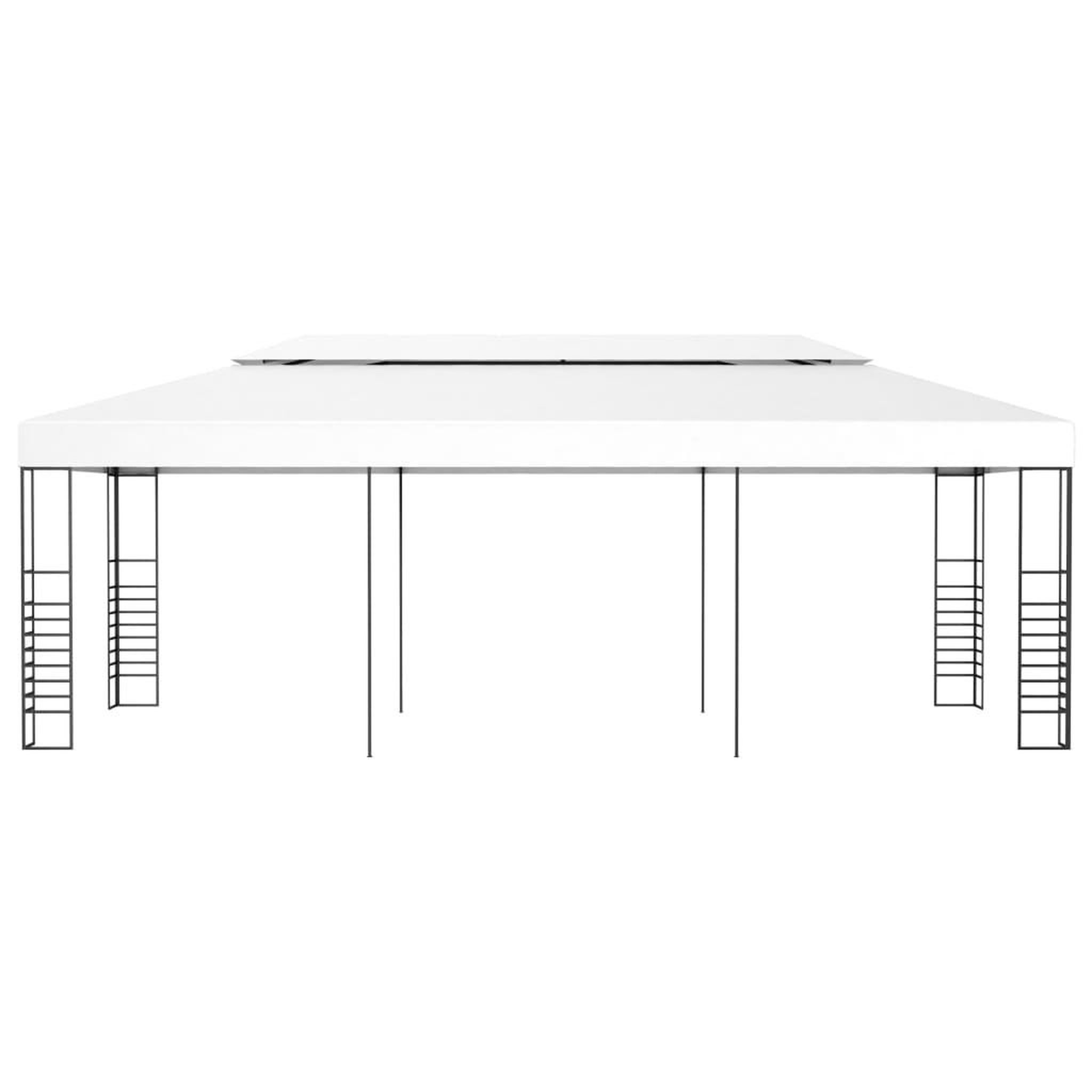 Voir la diapositive 2 : VIDAXL Tonnelle de jardin 6 x 3 m Blanc