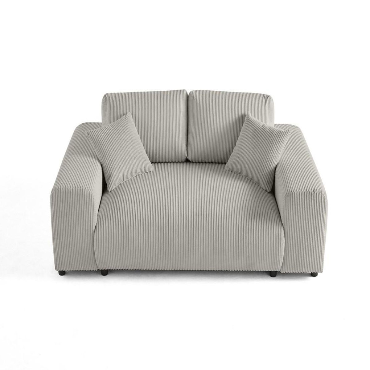 LISA DESIGN Garance - canapé droit 2 places - en velours côtelé